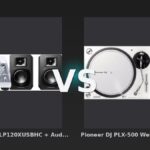 Vergleich: Audio-Technica AT-LP120XUSBHC + Audio-Technica ATH-SP3X Schwarz vs Pioneer DJ PLX-500 Weiß + Pioneer DJ DM-40D-BT Weiß - Audio-Technica AT-LP120XUSBHC + ATH-SP3X vs Pioneer DJ PLX-500 + DM-40D-BT: Plattenspieler-Bundle Ve