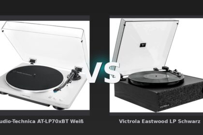 Vergleich: Audio-Technica AT-LP70xBT Weiß vs Victrola Eastwood LP Schwarz - Audio-Technica AT-LP70xBT vs Victrola Eastwood LP: Klarer Sieg für den Bluetooth-Plattenspieler