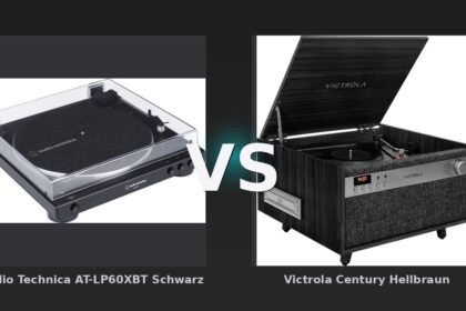 Vergleich: Audio Technica AT-LP60XBT Schwarz vs Victrola Century Hellbraun - Audio-Technica AT-LP60XBT vs. Victrola Century: Bluetooth-Plattenspieler im Vergleich – Klassiker tr