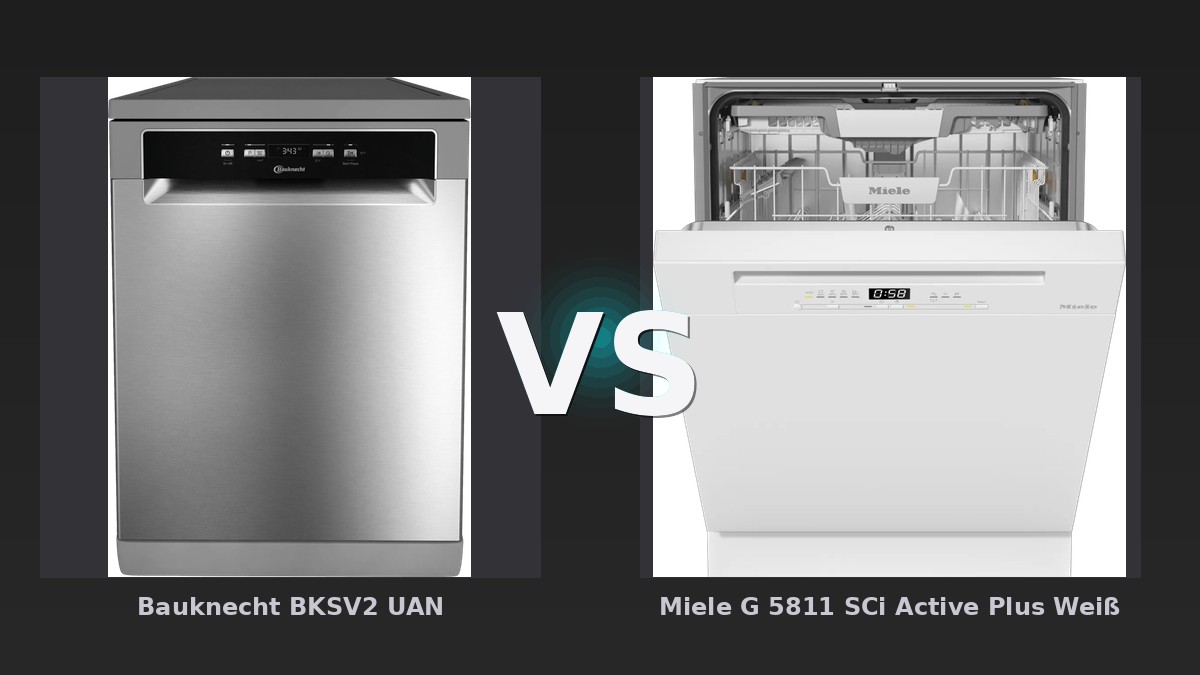 Vergleich: Bauknecht BKSV2 UAN vs Miele G 5811 SCi Active Plus Weiß - Bauknecht BKSV2 UAN vs. Miele G 5811 SCi Active Plus: Preis-Leistungs-Sieger oder Premium-Klasse?