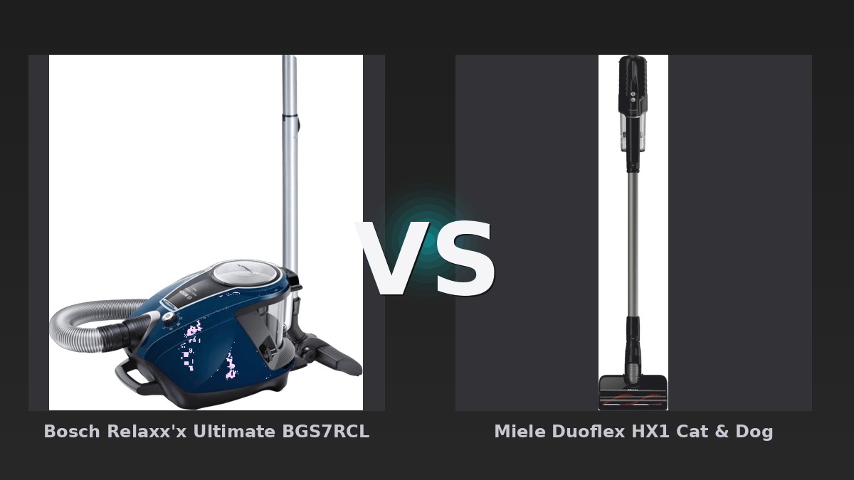 Vergleich: Bosch Relaxx'x Ultimate BGS7RCL vs Miele Duoflex HX1 Cat & Dog - Bosch Relaxx'x Ultimate BGS7RCL vs. Miele Duoflex HX1 Cat & Dog: Kabellose Staubsauger im Vergle