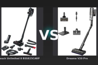Vergleich: Bosch Unlimited 8 BSS825CARP vs Dreame V20 Pro - Bosch Unlimited 8 vs Dreame V20 Pro: Kabellose Staubsauger im Vergleich
