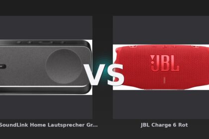 Vergleich: Bose SoundLink Home Lautsprecher Grau vs JBL Charge 6 Rot - Bose SoundLink Home vs JBL Charge 6: Eleganter Klang trifft auf Outdoor-Allrounder