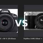 Vergleich: Canon EOS R50 + RF-S 18-45mm vs Fujifilm X-M5 Silber + XC 15-45mm f/3.5-5.6 OIS PZ - Canon EOS R50 vs. Fujifilm X-M5: Der Sucher entscheidet