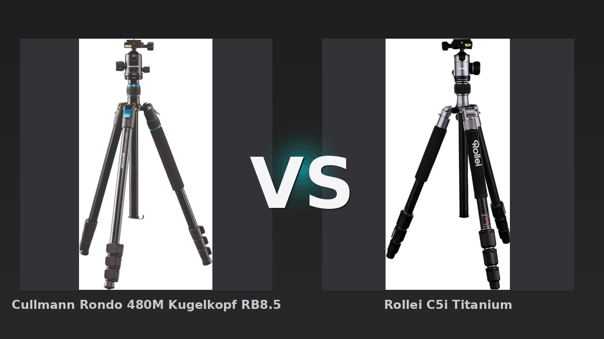 Vergleich: Cullmann Rondo 480M Kugelkopf RB8.5 vs Rollei C5i Titanium - Cullmann Rondo 480M vs. Rollei C5i Titanium: Kugelkopf-Vergleich
