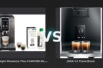 Vergleich: De'Longhi Dinamica Plus ECAM380.95.TB + Entkalker vs JURA C3 Piano Black - De'Longhi Dinamica Plus vs JURA C3: Milchschaum-Vollautomat vs. purer Kaffee – ein klares Duell