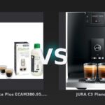 Vergleich: De'Longhi Dinamica Plus ECAM380.95.TB + Entkalker vs JURA C3 Piano Black - De'Longhi Dinamica Plus vs JURA C3: Milchschaum-Vollautomat vs. purer Kaffee – ein klares Duell