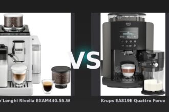 Vergleich: De'Longhi Rivelia EXAM440.55.W vs Krups EA819E Quattro Force - De'Longhi Rivelia EXAM440.55.W vs. Krups EA819E Quattro Force: Der Preis-Leistungs-Kampf der Kaffeev