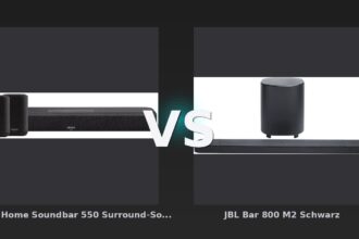 Vergleich: Denon Home Soundbar 550 Surround-Sound-Set vs JBL Bar 800 M2 Schwarz - Denon Home Soundbar 550 Set vs JBL Bar 800 M2: Detailvergleich