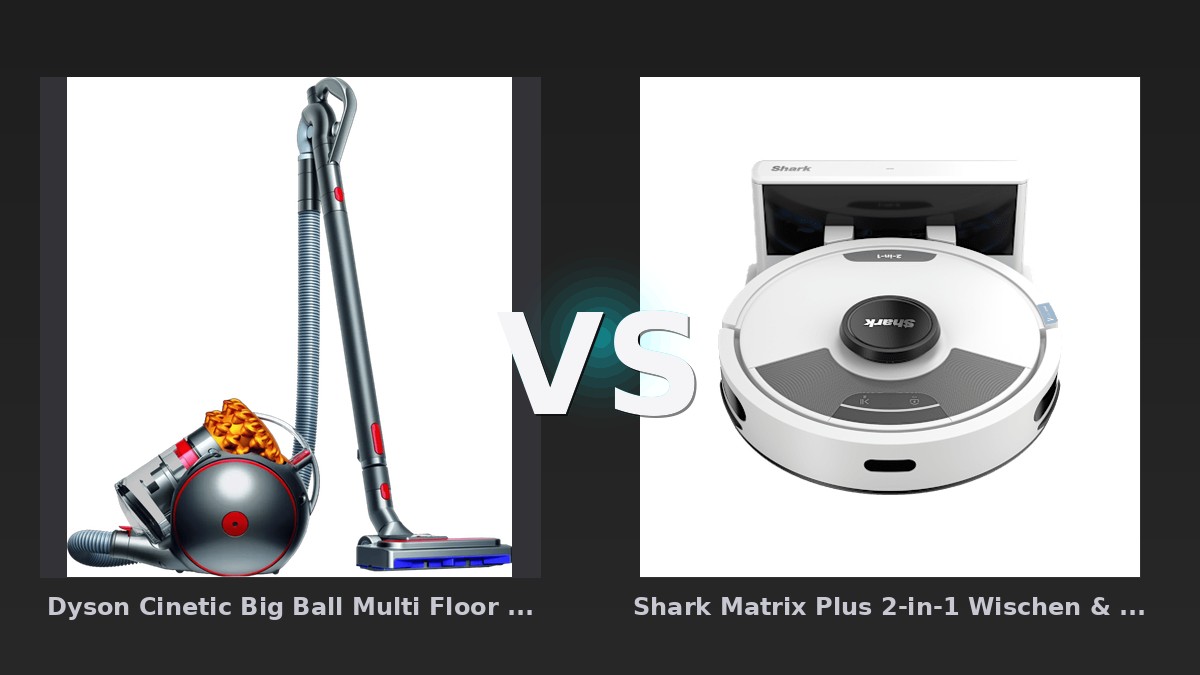 Vergleich: Dyson Cinetic Big Ball Multi Floor 2 vs Shark Matrix Plus 2-in-1 Wischen & Saugen in Weiß | RV2620WDEUWH | von SharkNinja - Dyson Cinetic Big Ball vs Shark Matrix Plus: 2-in-1 Wischfunktion zum Schnäppchenpreis?