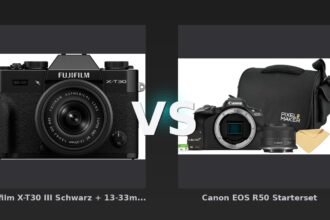 Vergleich: Fujifilm X-T30 III Schwarz + 13-33mm f/3.5-6.3 vs Canon EOS R50 Starterset - Canon EOS R50 Starterset vs. Fujifilm X-T30 III Bundle: Der bessere Einstieg 2026