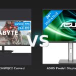 Vergleich: GIGABYTE G34WQC2 Curved vs ASUS ProArt Display PA24ACRV - Gigabyte G34WQC2 vs ASUS ProArt PA24ACRV: Ultra-Wide Gaming trifft auf professionelle Farbtreue