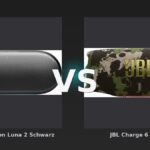 Vergleich: Harman Kardon Luna 2 Schwarz vs JBL Charge 6 Squad - Harman Kardon Luna 2 vs JBL Charge 6 Squad: Design gegen Ausdauer