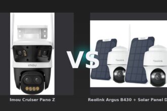 Vergleich: Imou Cruiser Pano Z vs Reolink Argus B430 + Solar Panel Doppelpack - Imou Cruiser Pano Z vs. Reolink Argus B430 Doppelpack: 360-Grad-Panorama gegen Solar-Akku-Freiheit