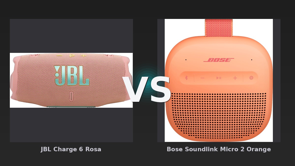 Vergleich: JBL Charge 6 Rosa vs Bose Soundlink Micro 2 Orange - JBL Charge 6 vs Bose SoundLink Micro 2: Der Preis-Leistungs-Kampf der Bluetooth-Boliden