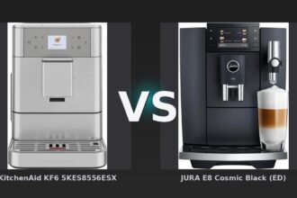 Vergleich: KitchenAid KF6 5KES8556ESX vs JURA E8 Cosmic Black (ED) - KitchenAid KF6 vs JURA E8: Vollautomaten im Vergleich – Der klare Testsieger 2026