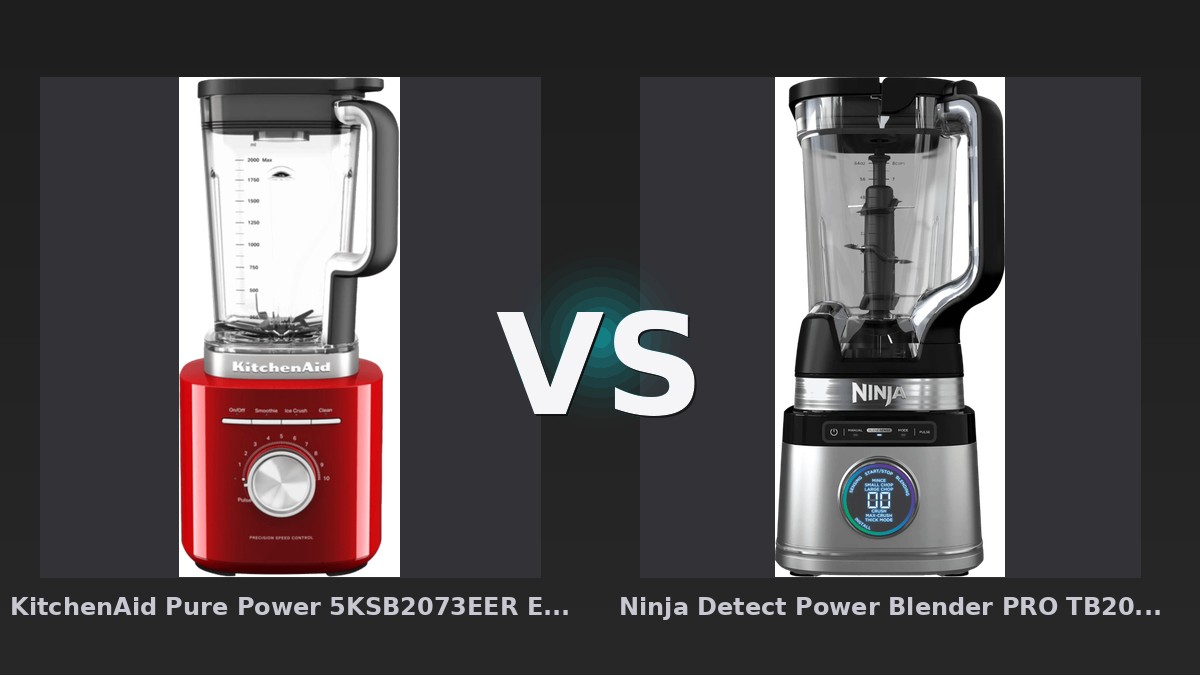 Vergleich: KitchenAid Pure Power 5KSB2073EER Empire Rot vs Ninja Detect Power Blender PRO TB201EU - KitchenAid Pure Power vs Ninja Detect Power Blender PRO: Der Leistungsvergleich