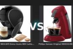 Vergleich: Krups NESCAFÉ Dolce Gusto NEO Latte YY5678 vs Philips Senseo Original HD6553/80 Rot - Krups NESCAFÉ Dolce Gusto NEO Latte vs Philips Senseo Original: Der Kapselkampf