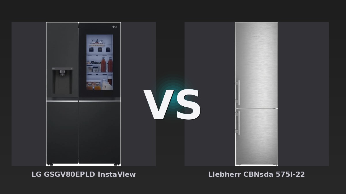 Vergleich: LG GSGV80EPLD InstaView vs Liebherr CBNsda 575i-22 - LG InstaView GSGV80EPLD vs Liebherr CBNsda 575i-22: Preis-Leistungs-Sieger mit klarem Vorsprung