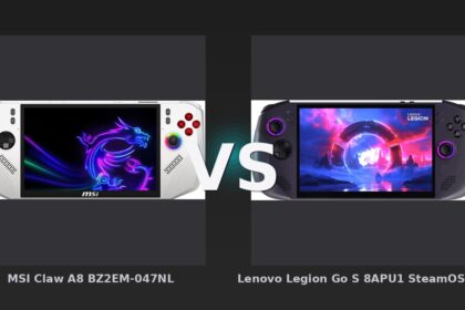 Vergleich: MSI Claw A8 BZ2EM-047NL vs Lenovo Legion Go S 8APU1 SteamOS 1TB - MSI Claw 8 A2 vs. Lenovo Legion Go S SteamOS: Lunar Lake schlägt Z1 Extreme im Effizienz-Duell