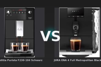 Vergleich: Melitta Purista F230-104 Schwarz vs JURA ENA 4 Full Metropolitan Black (EB) - Melitta Purista F230-104 vs JURA ENA 4: Preis-Leistungs-Sieger oder Premium-Komfort?