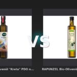 Vergleich: NATURATA Bio-Olivenöl "Kreta" PDO nativ extra, fruchtig, 500 ml vs RAPUNZEL Bio-Olivenöl "Kreta", nativ extra, 500 ml - Naturata vs. Rapunzel Bio-Olivenöl: PDO-Siegel macht den Unterschied