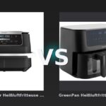 Vergleich: Ninja FlexDrawer Heißluftfritteuse 6,6 L | AF550EU | von SharkNinja vs GreenPan Heißluftfritteuse "Bistro" 2 Körbe á 4 l, schwarz - Ninja FlexDrawer AF550EU vs. GreenPan Bistro – Flexibler Einzelkorb oder zwei separate Fächer?