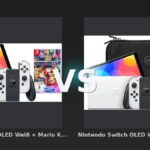 Vergleich: Nintendo Switch OLED Weiß + Mario Kart 8 Deluxe vs Nintendo Switch OLED Weiß + Super Mario Galaxy 1+2 + BlueBuilt Schutzhülle - Nintendo Switch OLED Bundles im Vergleich: Mario Kart vs. Super Mario Galaxy + Schutzhülle