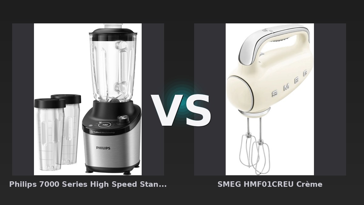 Vergleich: Philips 7000 Series High Speed Standmixer HR3760/10 vs SMEG HMF01CREU Crème - Philips 7000 Series vs SMEG HMF01: Der datenbasierte Mixer-Vergleich
