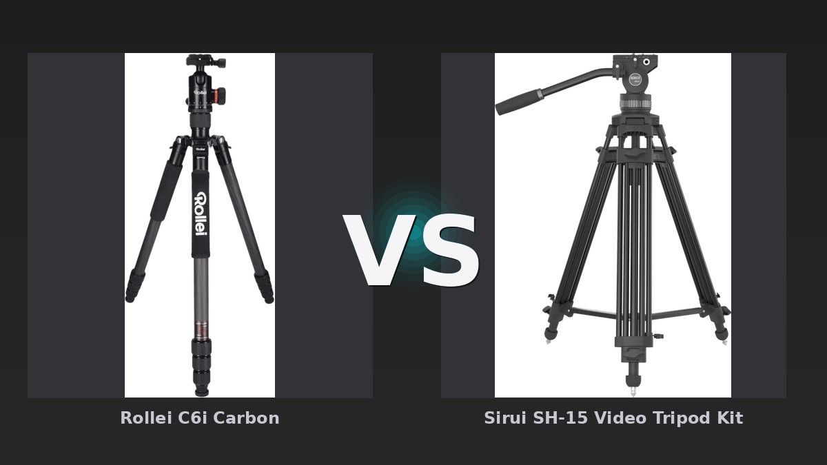 Vergleich: Rollei C6i Carbon vs Sirui SH-15 Video Tripod Kit - Rollei C6i Carbon vs Sirui SH-15 Video Tripod Kit: Leichtgewicht trifft Schwergewicht