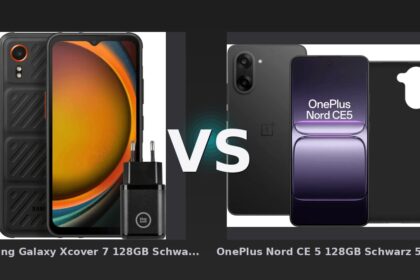 Vergleich: Samsung Galaxy Xcover 7 128GB Schwarz 5G Enterprise Edition + Samsung Ladegerät 25 W Schwarz vs OnePlus Nord CE 5 128GB Schwarz 5G + BlueBuilt Backcover Schwarz - Samsung Galaxy Xcover 7 vs OnePlus Nord CE 5: Rau vs. Rasant