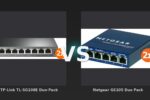 Vergleich: TP-Link TL-SG108E Duo-Pack vs Netgear GS105 Duo Pack - TP-Link TL-SG108E Duo-Pack vs Netgear GS105 Duo Pack: Managed-Vielfalt gegen Einfachheit