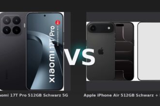 Vergleich: Xiaomi 17T Pro 512GB Schwarz 5G vs Apple iPhone Air 512GB Schwarz + BlueBuilt Panzerglas - Xiaomi 17T Pro vs Apple iPhone Air: Hardware-Gigant trifft auf Apple-Dünnbrett