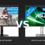 Vergleich: AOC OLED Q27G4ZDR vs ASUS ProArt PA279CRV - AOC Q27G4ZDR vs. ASUS ProArt PA279CRV: Gaming-OLED trifft auf Creator-IPS