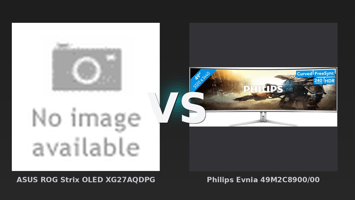 Vergleich: ASUS ROG Strix OLED XG27AQDPG vs Philips Evnia 49M2C8900/00 - ASUS ROG Strix OLED XG27AQDPG vs Philips Evnia 49M2C8900/00: Der 500-Hz-Showdown gegen das Ultrawide