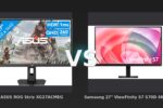Vergleich: ASUS ROG Strix XG27ACMEG vs Samsung 27" ViewFinity S7 S70D 4K UHD 60Hz High Resolution Monitor, 27 Schwarz - ASUS ROG Strix XG27ACMEG vs. Samsung ViewFinity S7 S70D: Gaming-Flow vs. 4K-Präzision
