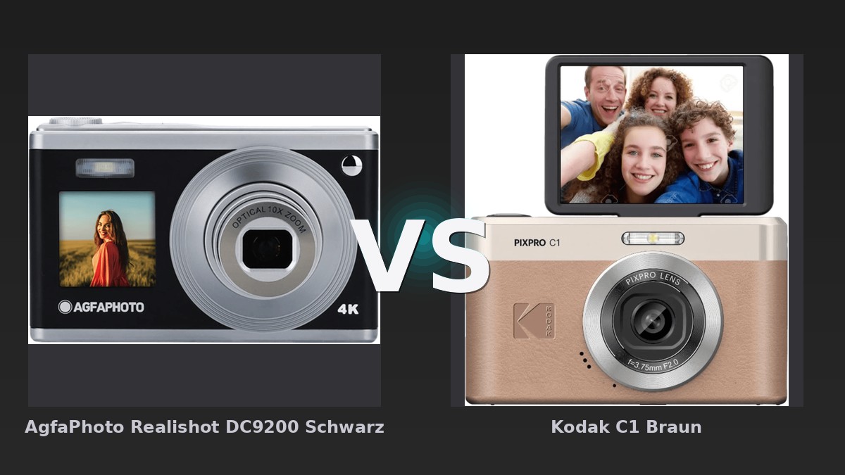 Vergleich: AgfaPhoto Realishot DC9200 Schwarz vs Kodak C1 Braun - AgfaPhoto Realishot DC9200 vs. Kodak C1: Zwei Wege zur digitalen Nostalgie