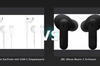 Vergleich: Apple EarPods mit USB-C Doppelpack vs JBL Wave Beam 2 Schwarz - Apple EarPods USB-C vs. JBL Wave Beam 2: Kabel-Klassiker gegen True-Wireless-Modernität