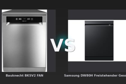 Vergleich: Bauknecht BKSV2 FAN vs Samsung DW80H Freistehender Geschirrspüler, 60 cm, EEK: B, 14 Maßgedecke Schwarz - Bauknecht BKSV2 FAN vs. Samsung DW80H: Der Preis-Leistungs-Kampf der 60-cm-Klasse