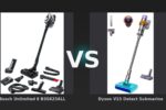 Vergleich: Bosch Unlimited 8 BSS825ALL vs Dyson V15 Detect Submarine - Bosch Unlimited 8 BSS825ALL vs. Dyson V15 Detect Submarine: Der Nass-Trocken-Kampf der Akku-Oberklas