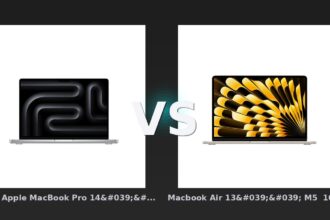 Vergleich: CTO // Apple MacBook Pro 14'' M5 10-Core CPU 10-Core GPU - Silber - NanoGlas - 16GB - 1TB vs Macbook Air 13'' M5 10-Core CPU 10-Core GPU - Polarstern - 2026 - 32GB - 2TBSSD - MacBook Pro 14 M5 vs. MacBook Air 13 M5: Der Preis-Leistungs-Kampf der M5-Generation