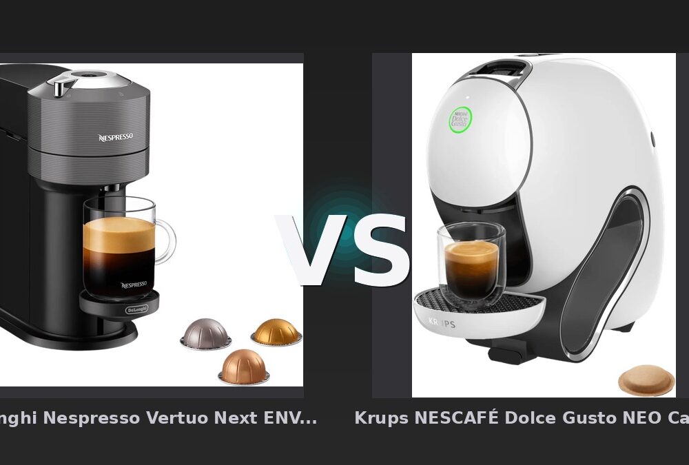 Vergleich: De'Longhi Nespresso Vertuo Next ENV120.GY vs Krups NESCAFÉ Dolce Gusto NEO Caffè YY5677 - De'Longhi Vertuo Next vs. Krups Dolce Gusto NEO: Der Kapsel-Krieg 2026