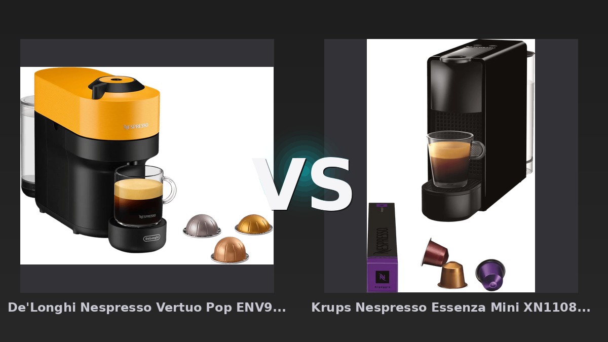 Vergleich: De'Longhi Nespresso Vertuo Pop ENV90.Y vs Krups Nespresso Essenza Mini XN1108 Schwarz - De'Longhi Vertuo Pop vs. Krups Essenza Mini: Der große Nespresso-Zweikampf 2026
