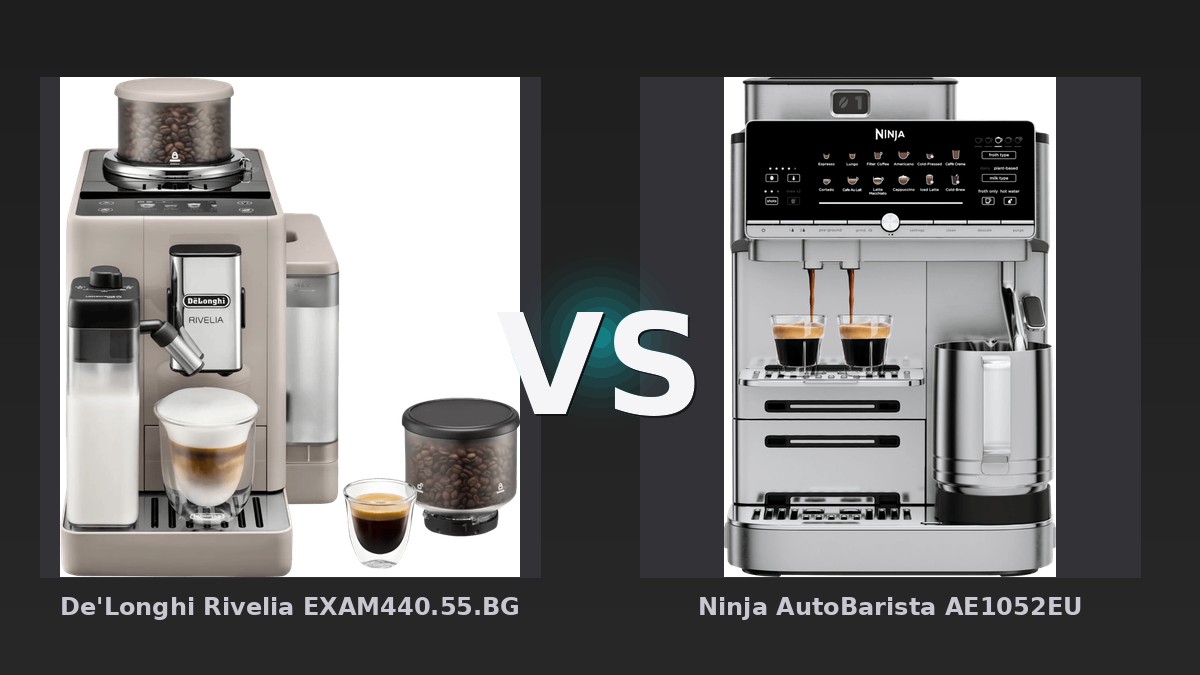 Vergleich: De'Longhi Rivelia EXAM440.55.BG vs Ninja AutoBarista AE1052EU - De'Longhi Rivelia vs. Ninja AutoBarista: Der Kampf um die beste Tasse Kaffee im Jahr 2026
