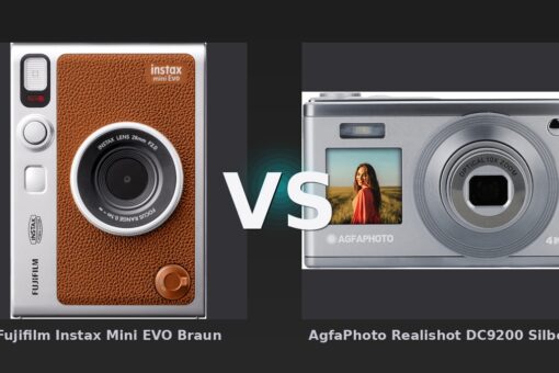 Vergleich: Fujifilm Instax Mini EVO Braun vs AgfaPhoto Realishot DC9200 Silber - Fujifilm Instax Mini EVO vs. AgfaPhoto Realishot DC9200: Sofortbild-Duell der Generationen