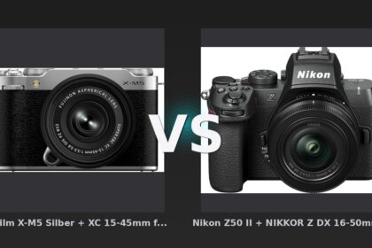 Vergleich: Fujifilm X-M5 Silber + XC 15-45mm f/3.5-5.6 OIS PZ vs Nikon Z50 II + NIKKOR Z DX 16-50mm f/3.5-6.3 - Fujifilm X-M5 vs. Nikon Z50 II: Der Kampf der kompakten Kit-Kameras 2026