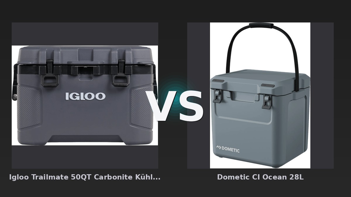 Vergleich: Igloo Trailmate 50QT Carbonite Kühlbox vs Dometic CI Ocean 28L - Igloo Trailmate 50QT vs. Dometic CI Ocean 28L: Der große vs. der kompakte Kühlmeister