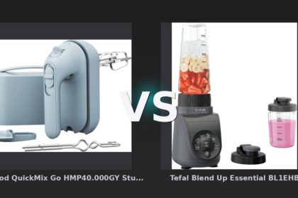 Vergleich: Kenwood QuickMix Go HMP40.000GY Sturmblau vs Tefal Blend Up Essential BL1EHB - Kenwood QuickMix Go HMP40.000GY vs. Tefal Blend Up Essential BL1EHB: Der Preis-Leistungs-Kracher sch