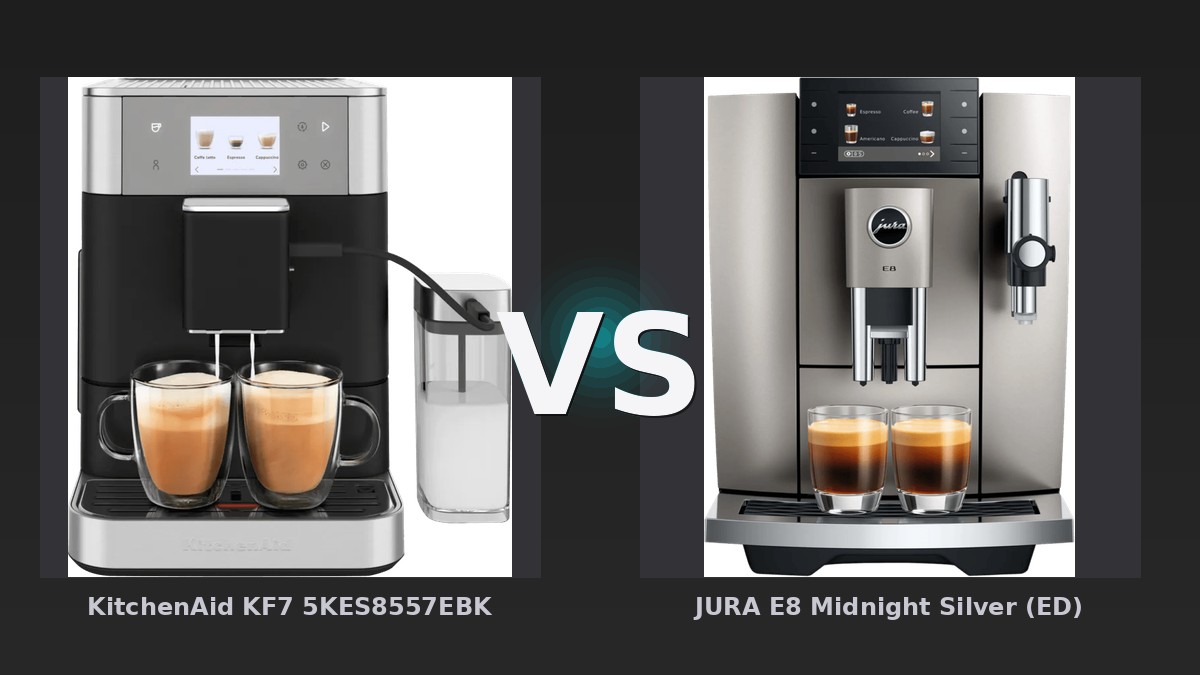 Vergleich: KitchenAid KF7 5KES8557EBK vs JURA E8 Midnight Silver (ED) - KitchenAid KF7 vs. JURA E8: Luxus-Vollautomaten im Praxistest