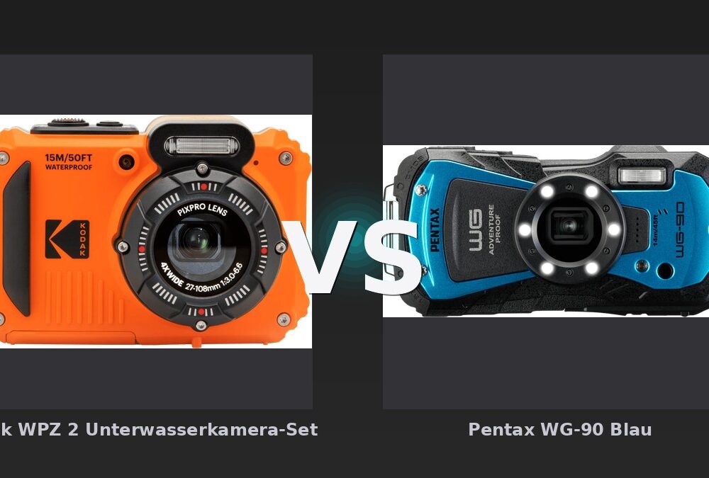 Vergleich: Kodak WPZ 2 Unterwasserkamera-Set vs Pentax WG-90 Blau - Kodak WPZ 2 vs. Pentax WG-90: Der Kampf der robusten Unterwasserkameras